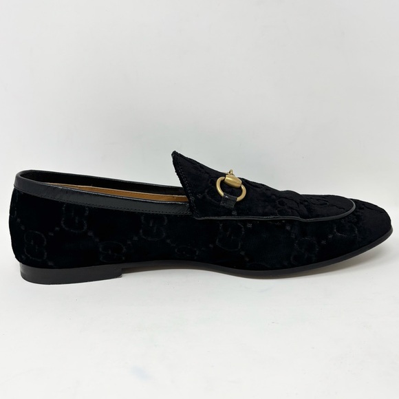 Gucci Jordaan GG Velvet Horsebit Loafers Black Nero/Nero Men’s Size 9.5 main image 11